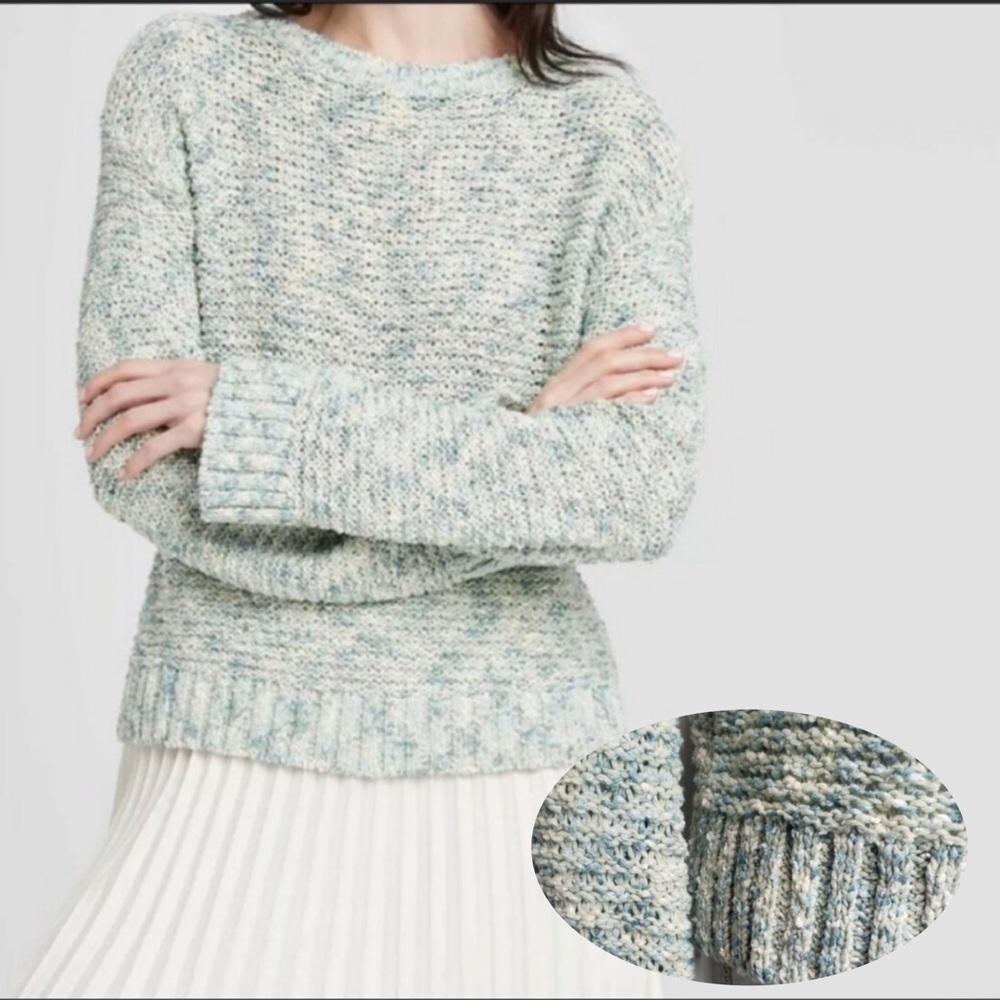 🛍️# 87 Chunky Knit Sage Fleck Sweater